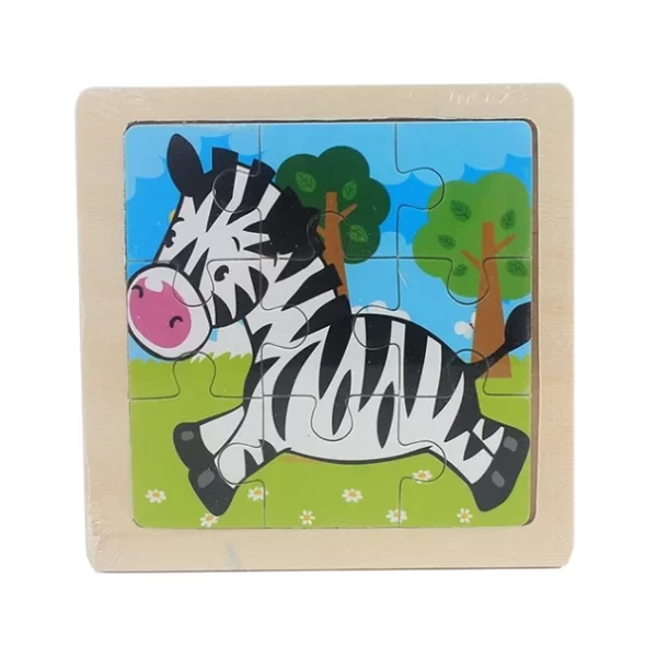 Kids Toy Wooden Puzzle Small Size 11x11cm - Image 10