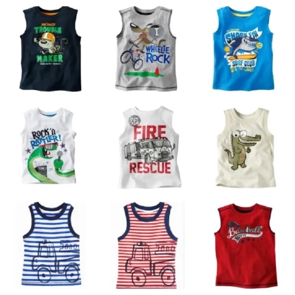 Sleeveless Boy's Tank Tops - Image 2