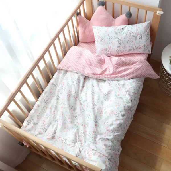 3Pcs Cotton Bedding Set For Newborns - Image 5