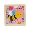 Kids Toy Wooden Puzzle Small Size 11x11cm - Image 24