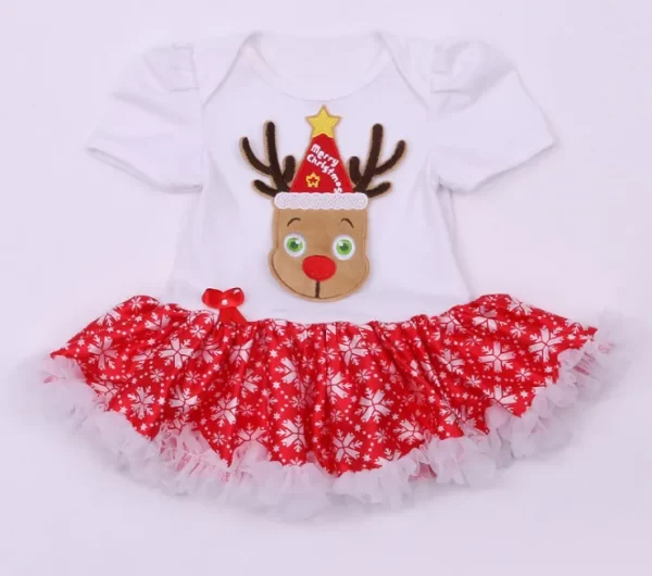 Baby Girl Christmas Ruffle Dress - Image 6