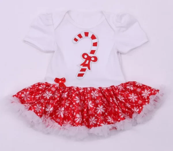 Baby Girl Christmas Ruffle Dress - Image 7