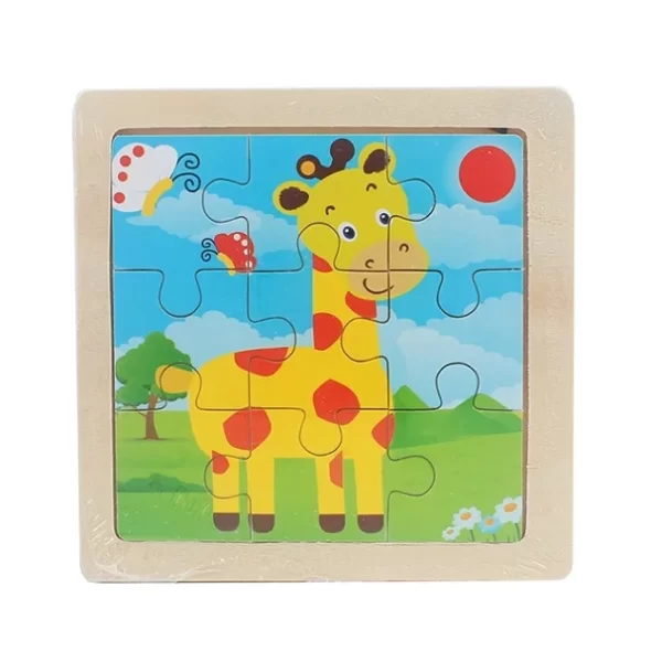 Kids Toy Wooden Puzzle Small Size 11x11cm - Image 8
