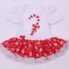 Baby Girl Christmas Ruffle Dress - Image 2