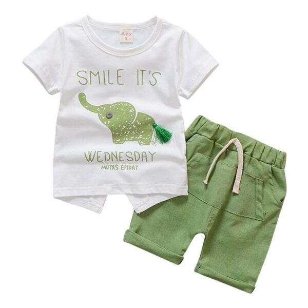 Summer Elephant Baby Boy Outfit - Image 7