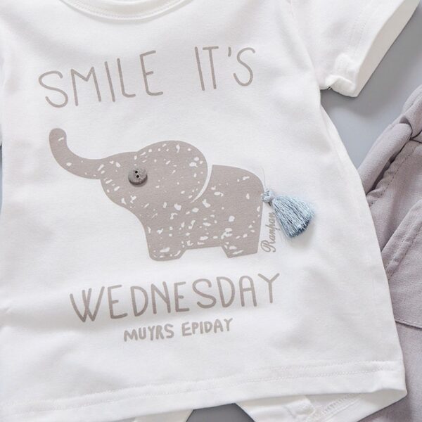 Summer Elephant Baby Boy Outfit - Image 6