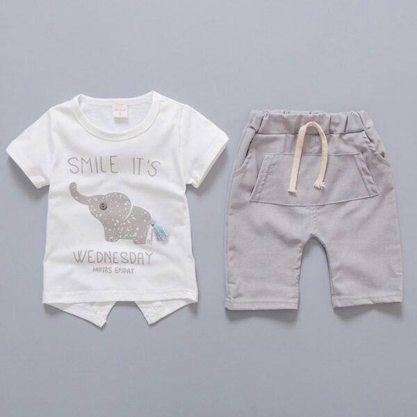 Summer Elephant Baby Boy Outfit - Image 5