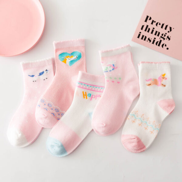 Thin Cotton Girls Socks - Image 2