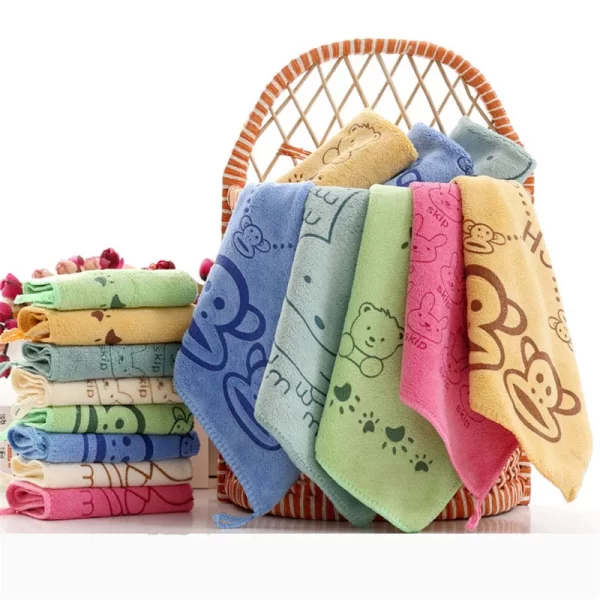 3 Pcs Baby Towel Cute Superfine Fiber