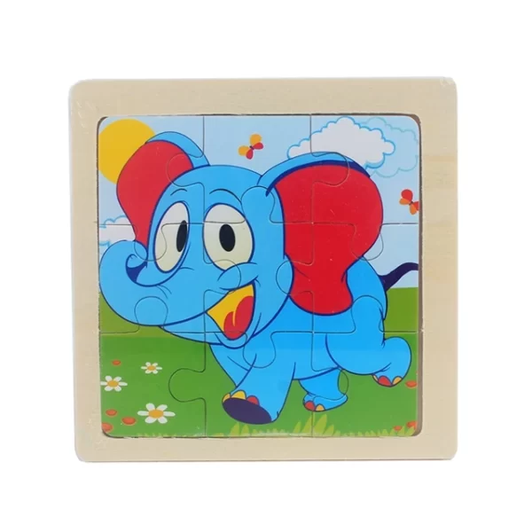 Kids Toy Wooden Puzzle Small Size 11x11cm - Image 11