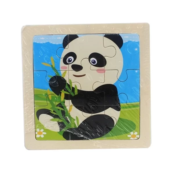 Kids Toy Wooden Puzzle Small Size 11x11cm - Image 9