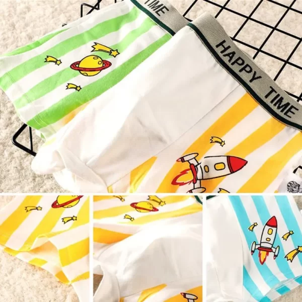 12Pcs Cute Cotton Boxer Briefs for Boys - Image 7