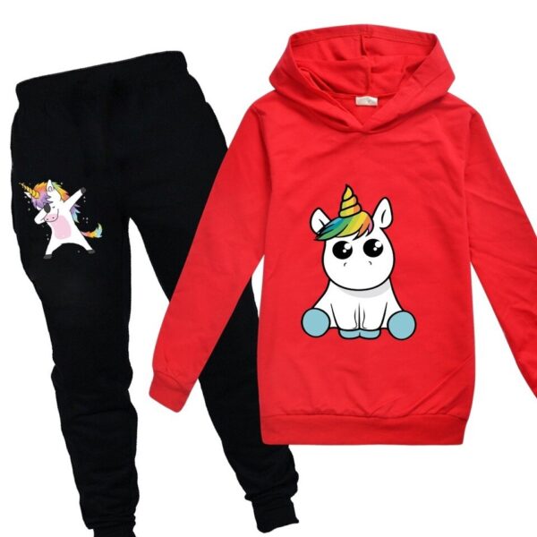 Unicorn Hoodie Sweatsuit for Girls - Image 7