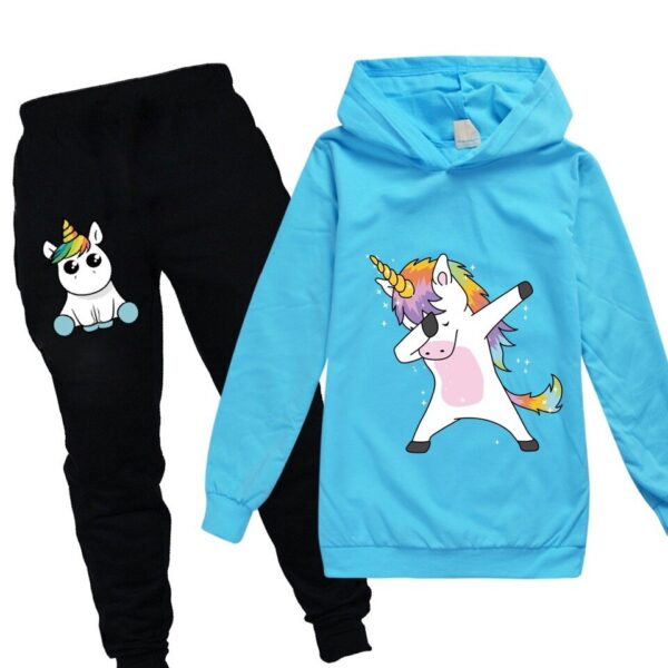 Unicorn Hoodie Sweatsuit for Girls - Image 8
