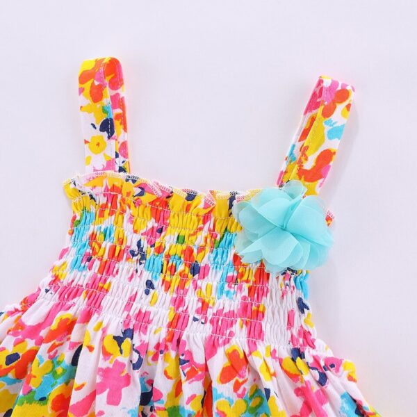 Floral Delight Toddler Girl Summer Dress - Image 7