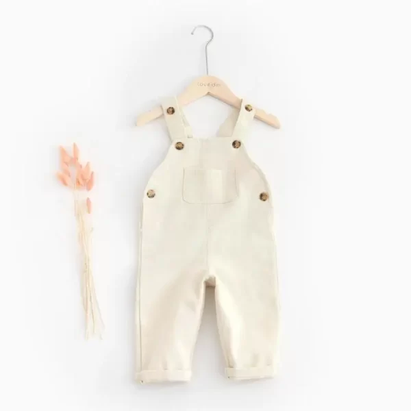 Solid Denim Overalls Child Jean Bib Pants - Image 6