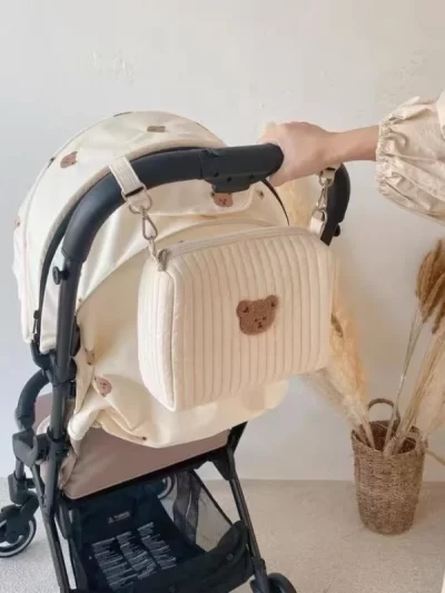 Quilted Baby Stroller Diaper Caddies Bags
