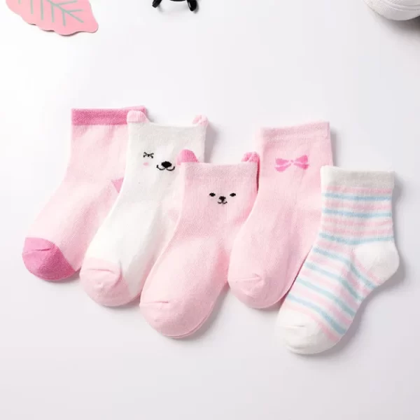 5 Pairs Children Cotton Socks - Image 21