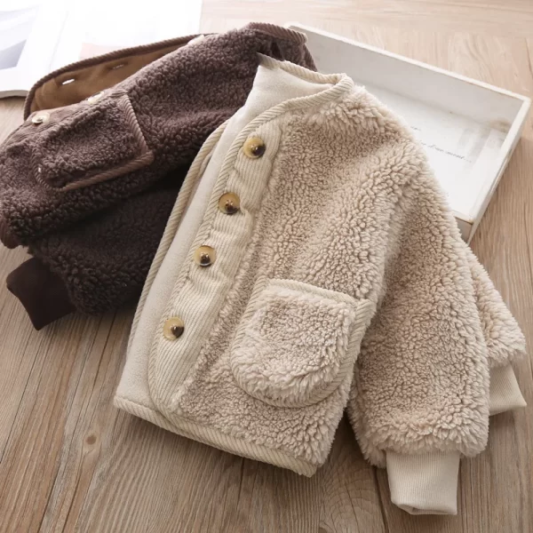 Loose Lamb Velvet Jacket Kids - Image 5