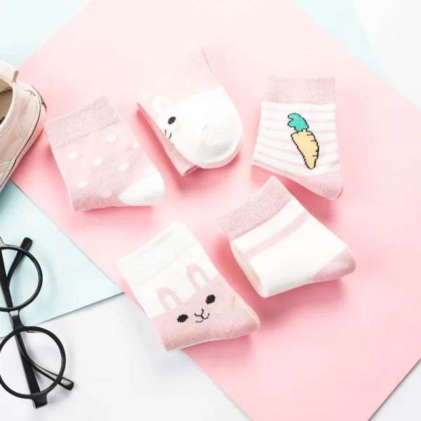 5 Pairs Children Cotton Socks - Image 18