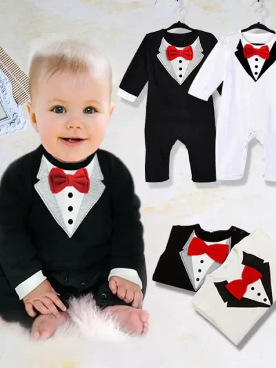 Baby Boy Bow Tie Jumpsuit