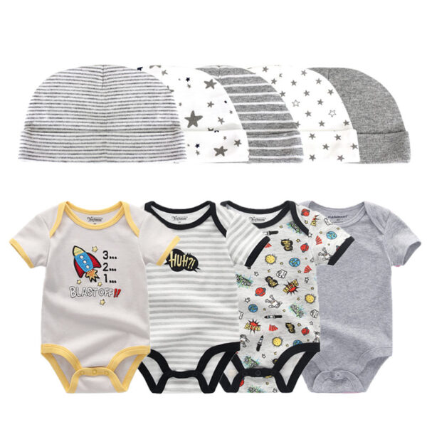 Baby Bodysuit Set with Hat - Image 2