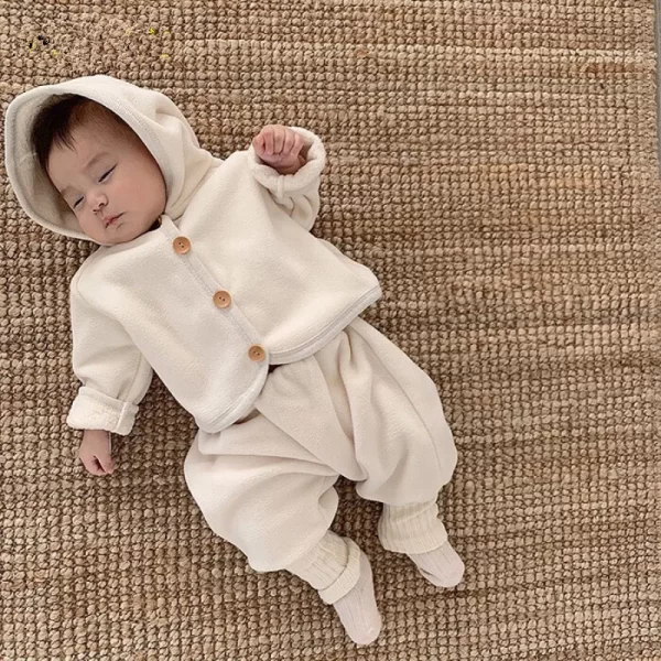 Plush Hooded Children's Outerwear - Image 2