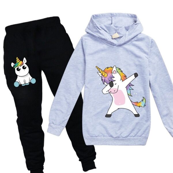 Unicorn Hoodie Sweatsuit for Girls - Image 13