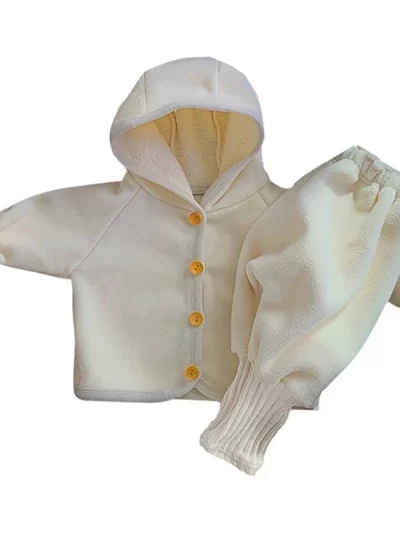Plush Hooded Children's Outerwear