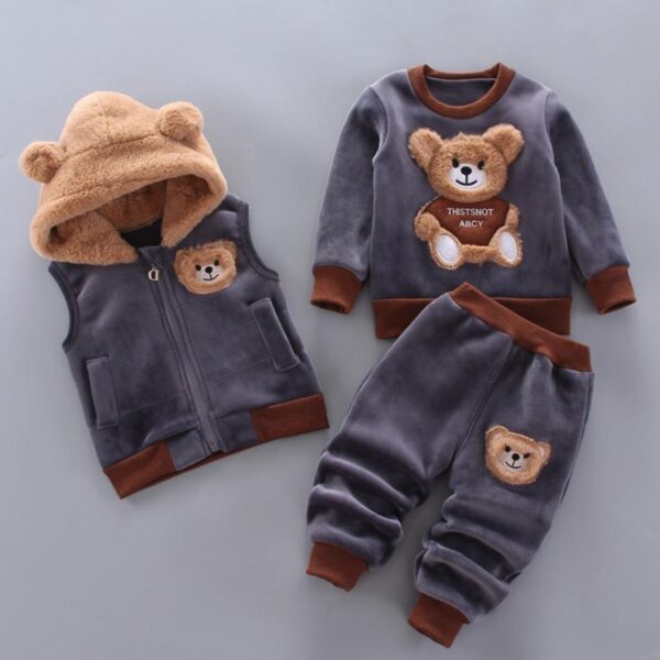 Cartoon Cat Hooded Vest Set - Image 4