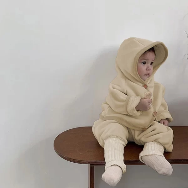 Plush Hooded Children's Outerwear - Image 4