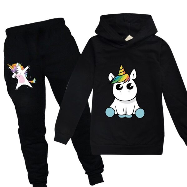 Unicorn Hoodie Sweatsuit for Girls - Image 5