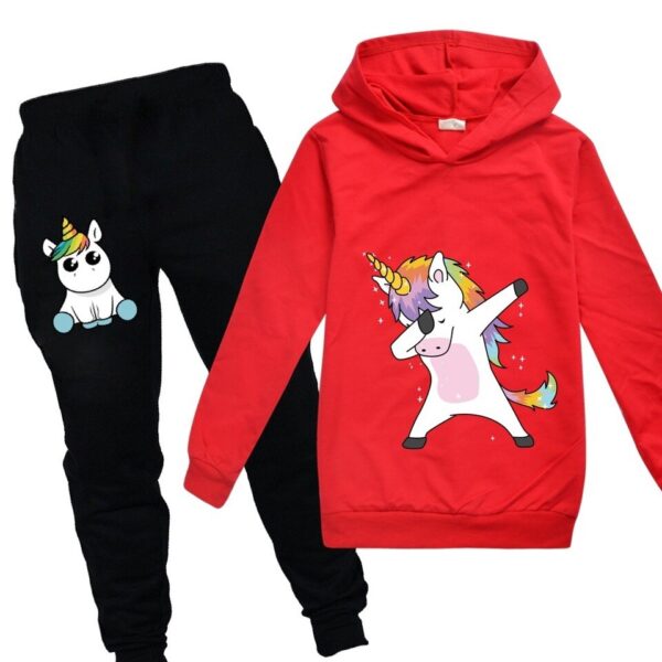 Unicorn Hoodie Sweatsuit for Girls - Image 15