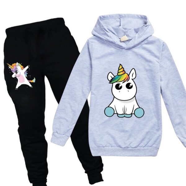 Unicorn Hoodie Sweatsuit for Girls - Image 11