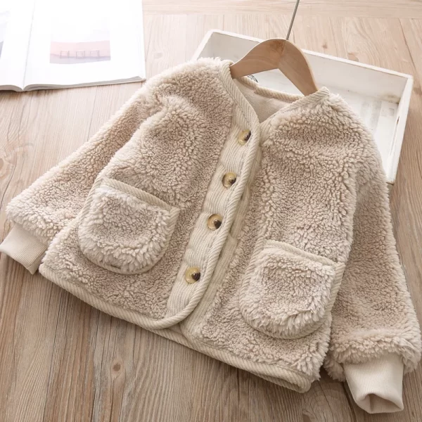 Loose Lamb Velvet Jacket Kids - Image 3