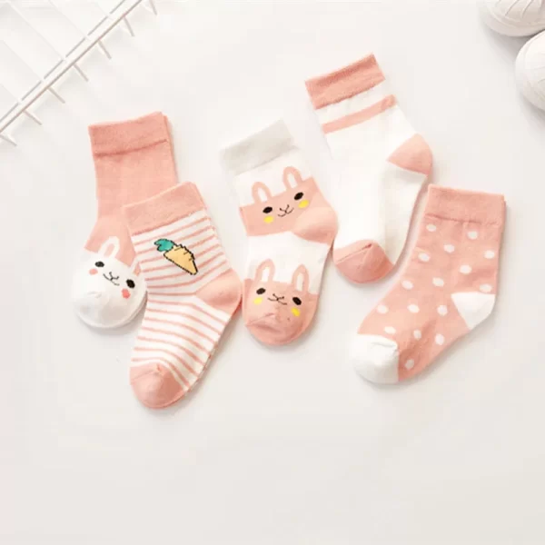 5 Pairs Children Cotton Socks - Image 17