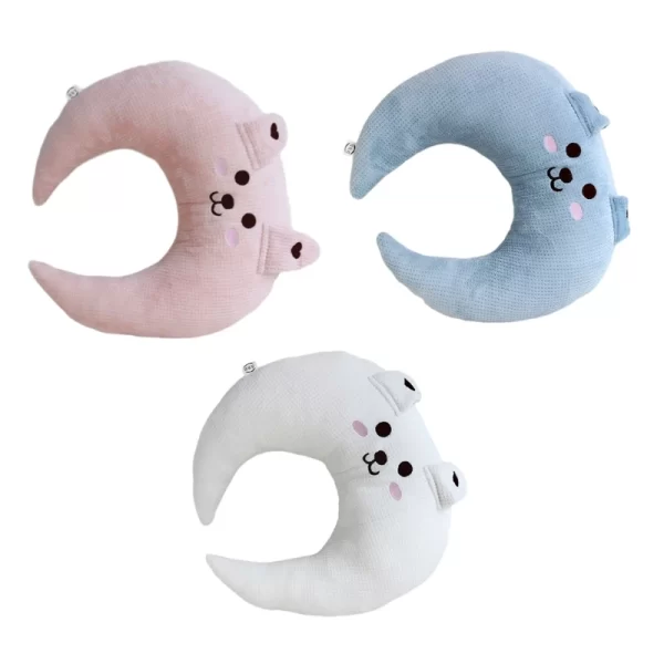 Moon Shape Sleeping Children's Headrest or Breastfeeding Pillow - Image 3