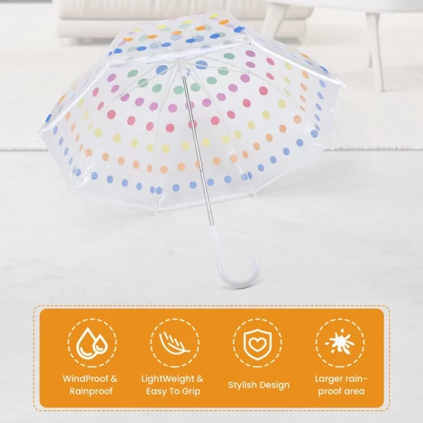 Kid's Clear Bubble Umbrella Transparent - Image 5