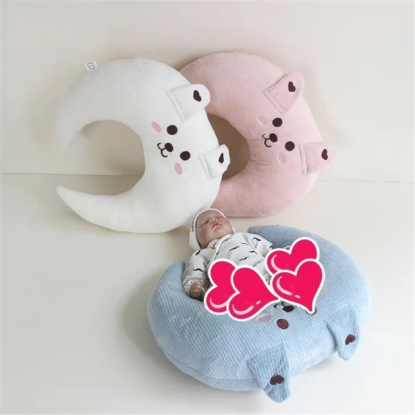 Moon Shape Sleeping Children's Headrest or Breastfeeding Pillow - Image 2