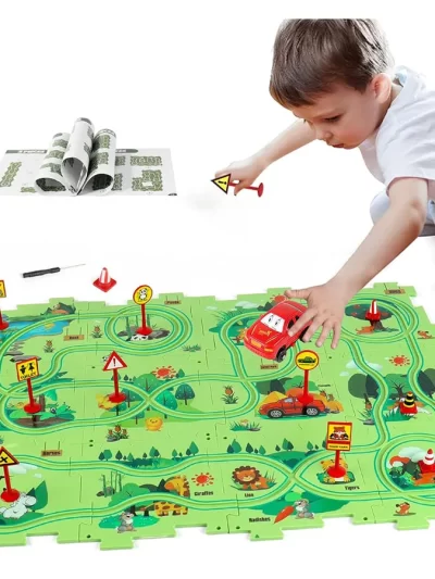 PuzzleRacer - Kids Car Track Set