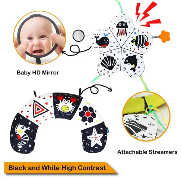 Baby Pillow Tummy Time High Contrast Sensory Toys - Image 3