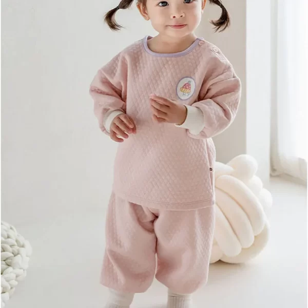 0-4 Y 2024 Winter New Toddler Thermal Underwear Pajamas 2Pcs - Image 6