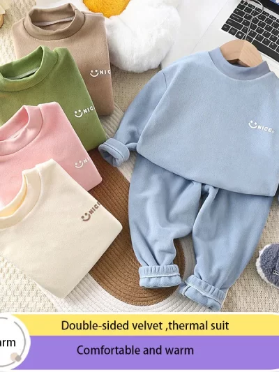 Children's Double Sided Velvet Pajamas