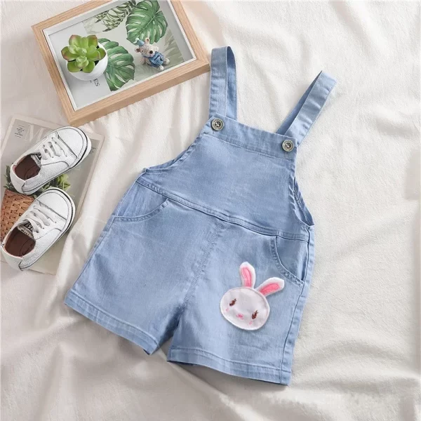 Cute Overall Jean Shorts - Image 3