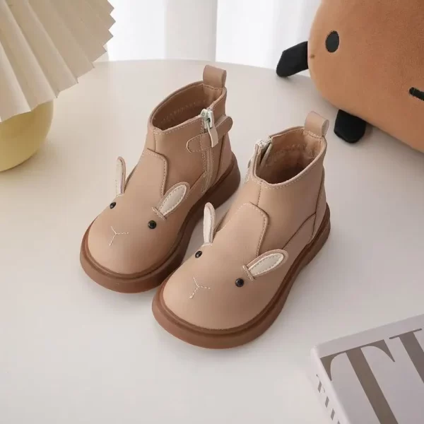 Children's Cute Leather Boots Fleece-lined - Image 7