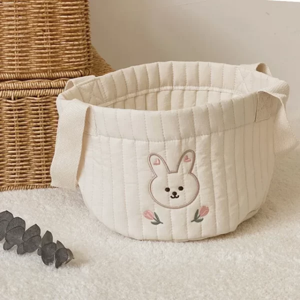 Cute Bear Embroidery Diaper/Storage Baskets - 2 sizes - Image 17