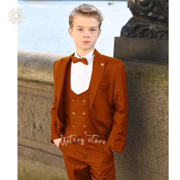 Boy's 3pcs Formal Suits Slim Fit - Image 15