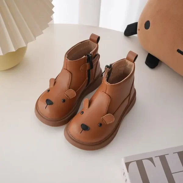 Children's Cute Leather Boots Fleece-lined - Image 8