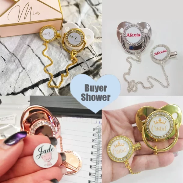 Baby Bling Pacifier/Clip/Holder Personalized - Image 6