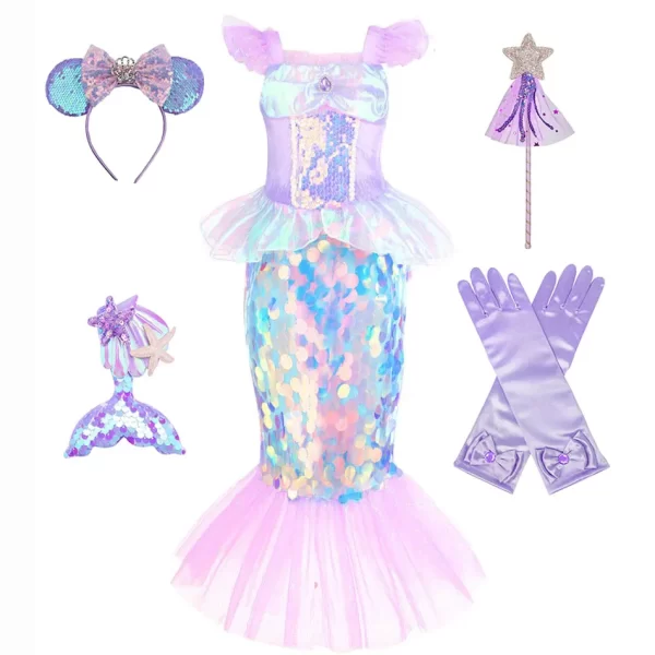 Children's Mermaid Costumes Sequined - Image 11